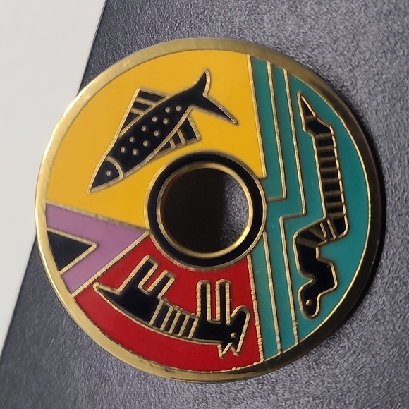 Vintage laurel burch cat sneak dog colorful enamel earrings - Picture 16 of 17